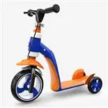 RESIGILAT 8 - Trotineta, Tricicleta Action One, 2 in 1 Biker, albastru/portocaliu