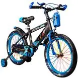 Bicicleta copii 5-7 ani cu roti ajutatoare si bidon pentru apa in suport Genesis II,16 inch,albastru
