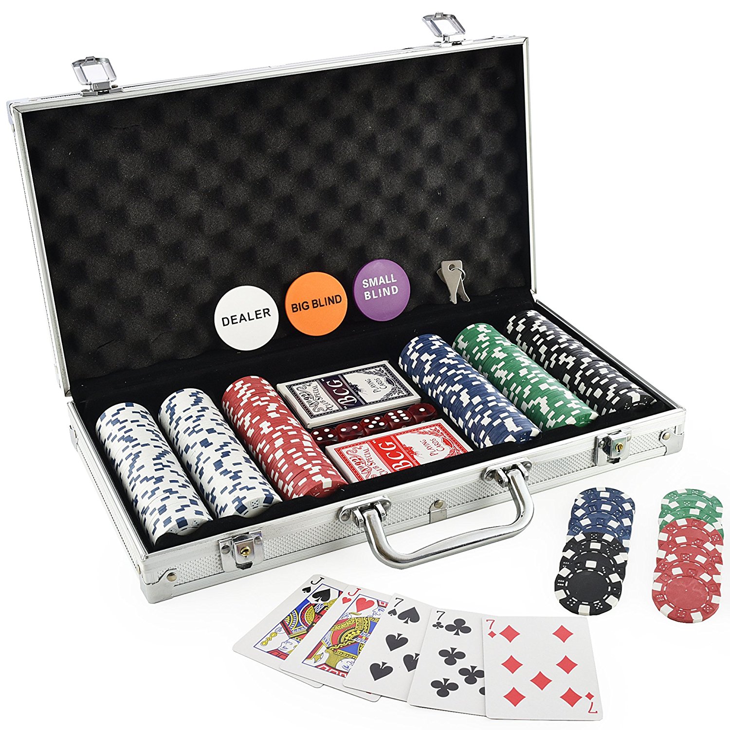 Set de Poker Deluxe Master, 300 Jetoane, 11.5g