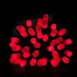 Instalatie 40 LED-uri statice Holly, rosu, 5 m