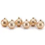Set 6 globuri mate Holly, auriu, diam. 6 cm
