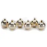 Set 6 globuri decorate Holly, auriu, diam. 6 cm