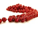 Sirag margele decorative Holly, rosu, 5m x 7.5 mm