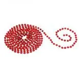 Sirag margele decorative Holly, rosu, 2.5 m x 4 mm