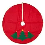 Covoras brodat pentru brad Holly, design bradut, 88 cm