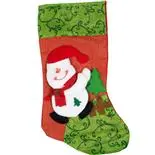 Cizmulita cadou Holly, model Om de zapada cu bradut, 47 x 18 cm