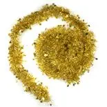 Beteala decorativa Holly cu stelute 6cm x 2m auriu