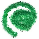 Beteala decorativa Holly cu stelute, 6cm x 2m, verde