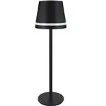 Lampă de masă LED, dimabila,44 LED-uri, 3 temperaturi de culoare, USB-C,2400 mAh, 110 lm,IP54, negru