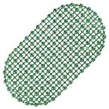 Covoras de baie antiderapant, oval, 67X37cm, verde