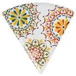Farfurie triunghiulara pentru desert melamina, Seria Daisy, 22.5x22.5cm