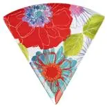 Farfurie triunghiulara pentru desert melamina Seria Joy, 22.5x22.5cmx22.5