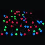 Instalatie 50 LED-uriI globulare Holly, multicolor
