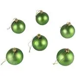Set 6 globuri mate Holly, verde, diam. 6 cm