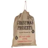 Saculet Holly pentru cadouri 69x58 cm, cu mesaj Xmas Presents