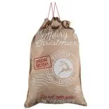 Saculet Holly pentru cadouri 58x69cm, cu mesaj White Reindeer