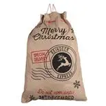 Saculet Holly pentru cadouri 58x69cm, cu mesaj Black Reindeer
