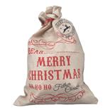 Saculet Santa bag Holly Canvas MERRY XMAS 58x69cm