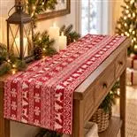 Runner de masa festiv Holly, 28 cm x 2.75 m