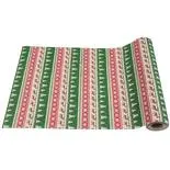 Runner de masa festiv Holly, rosu/verde, 28 cm x 2.75 m