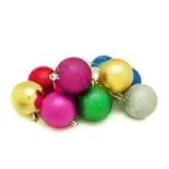 Set 12 globuri Holly, 6 cm, multicolor