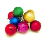Set 10 globuri Holly, 8 cm, multicolor