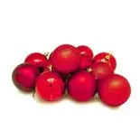 Set 12 globuri Holly, 6 cm, rosu