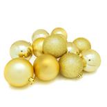 Set 12 globuri Holly, 6 cm, auriu