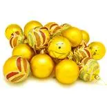 Set mixt Holly, 24 de globuri, 6 cm