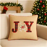 Husa de perna decorativa de Craciun Joy, 43 x 43 cm, Holly