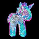 Unicorn Holly, LED holografic 36cm