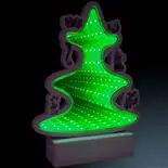 Bradut rotunjit Holly, decoratiune luminoasa 3D tunnel effect, 20cm
