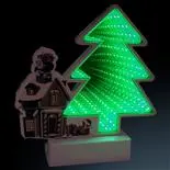 Bradut ascutit Holly, decoratiune luminoasa 3D tunnel effect, 20cm