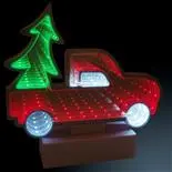 Xmas delivery Holly, decoratiune luminoasa 3D tunnel effect, 18cm