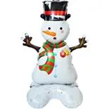 Decoratiune Om de zapada Holly,  balon folie 3D, 120x75cm