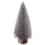 Decoratiune bradut decorativ nins Holly,15cm verde