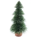 Decoratiune bradut decorativ nins Holly,19cm verde