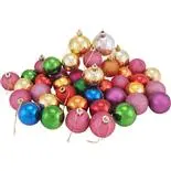 Mix 42 globuri, Holly, diametru 4cm, 5cm,  multicolor