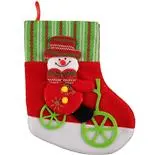 Cizmulita cadou Holly, Om de zapada pe bicicleta 25x20 cm