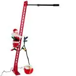 Decoratiune de Craciun animata, luminoasa, Super Climbing Santa, 109cm,