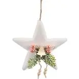 Steluta decorativa din spuma alba Holly, 18*18*1.5cm