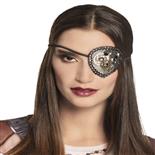 Eyepatch Eventy Steampunk argintiu 8x8cm