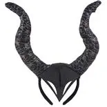 Bentita cu coarne Eventy pentru Halloween, 30cm, negru