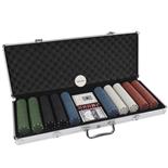 Set Poker cu 500 Jetoane (4 g) servieta aluminiu