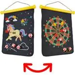 Joc Darts magnetic pentru copii Action One Unicorn, cu 4 sageti si 4 bile velcro, 34x45 cm