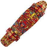 Penny Board cu roti luminoase 22, ABEC-7, PU, Aluminium, 90 KG Azteca