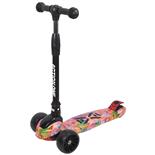 Scooter Jumbo Wheels Action One®, cu roti luminoase si late, Rainbow