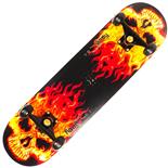 Skateboard Action One ABEC-11, Aluminiu, 79 cm, Flames Skull