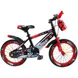Bicicleta copii 5-7 ani cu roti ajutatoare si bidon pentru apa in suport Genesis, 16 inch, rosu