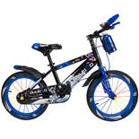 Bicicleta copii 5-7 ani cu roti ajutatoare si bidon pentru apa in suport Genesis, 16 inch, albastru
